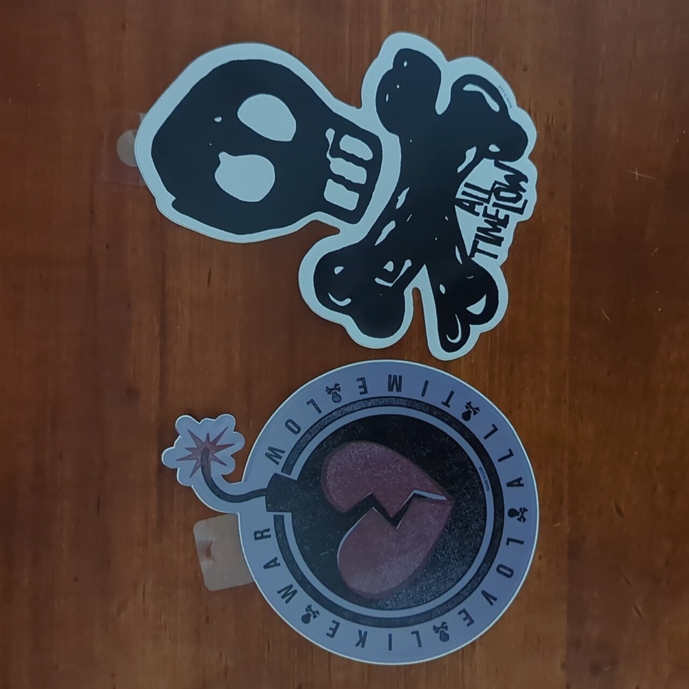Vintage Hot Topic All Time Low Stickers